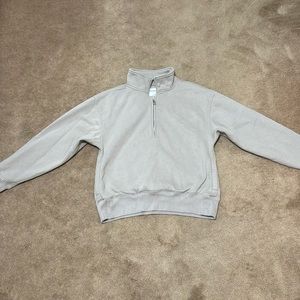 Abercrombie & Fitch Taupe Pullover Half Zip